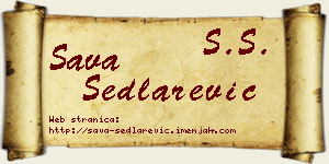 Sava Sedlarević vizit kartica